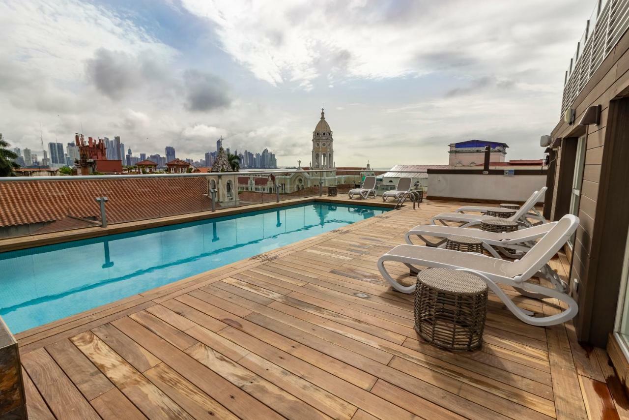 เซ็นทรัล โฮเต็ล ปานามา Hotel ปานามาซิตี้ ภายนอก รูปภาพ Rooftop pool at Hotel Icon